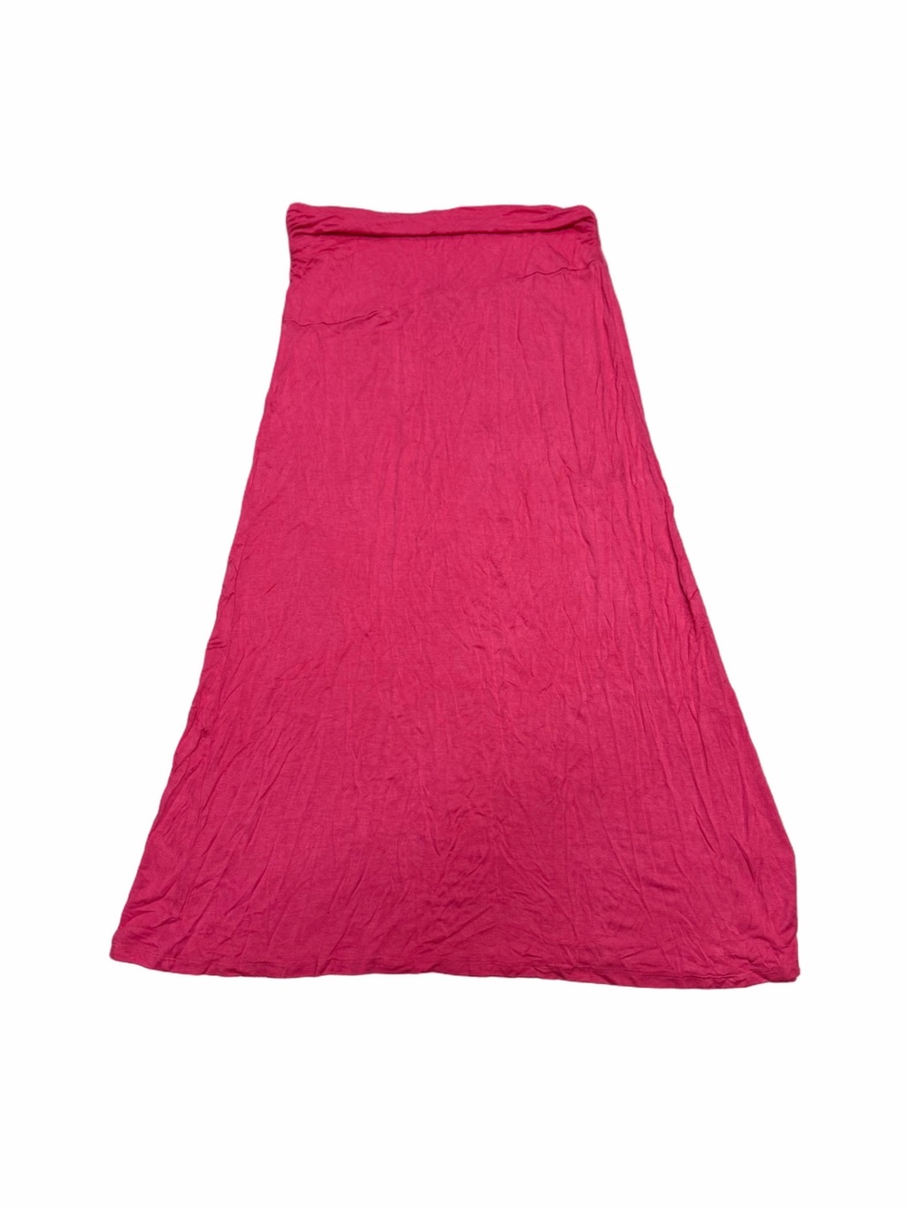 Vintage Sun & Moon Made in USA Coral Red Stretch Pull On Maxi Skirt XL